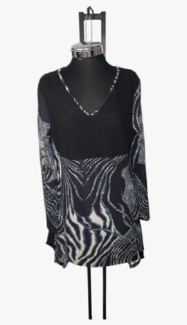 Bluson Negro Animal Print